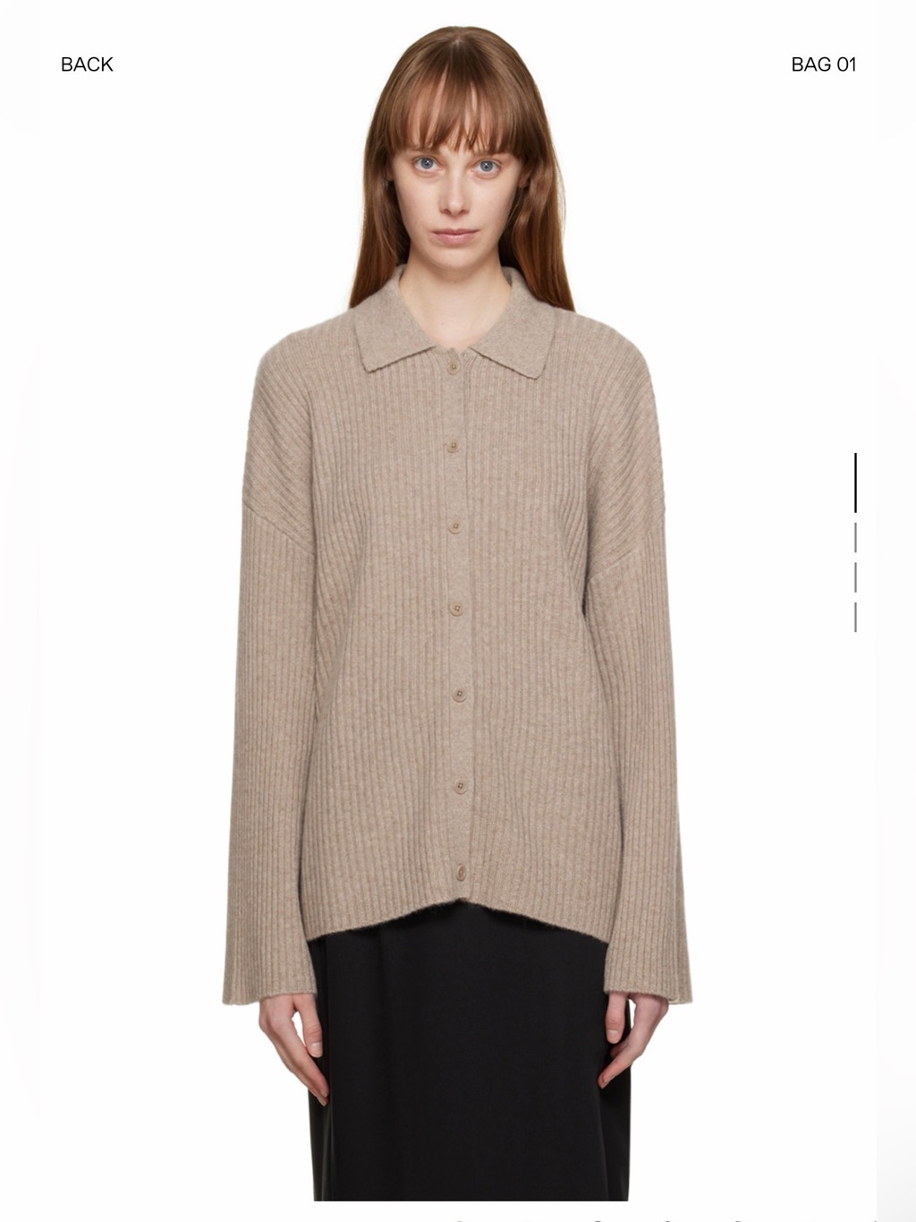 Reformation Fantino Taupe Cashmere Cardigan